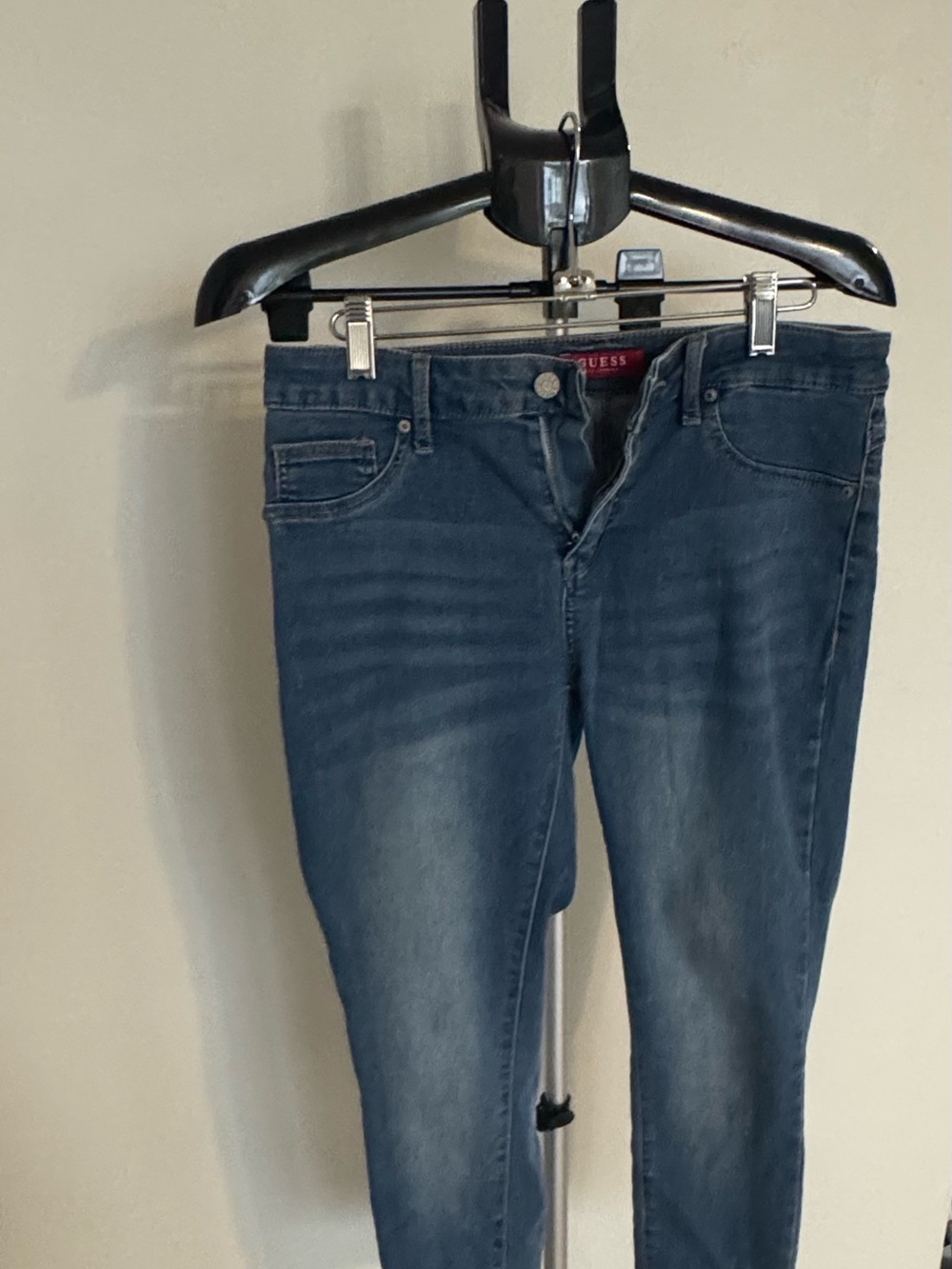 GUESS Dark Blue Skinny Jeans with Faded Wash